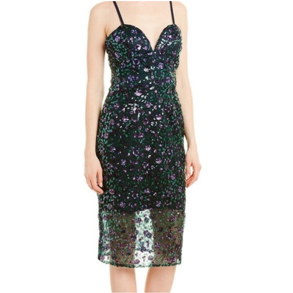 Dress the Population Addison Sequin Lace Cocktail Dress NWT ✨